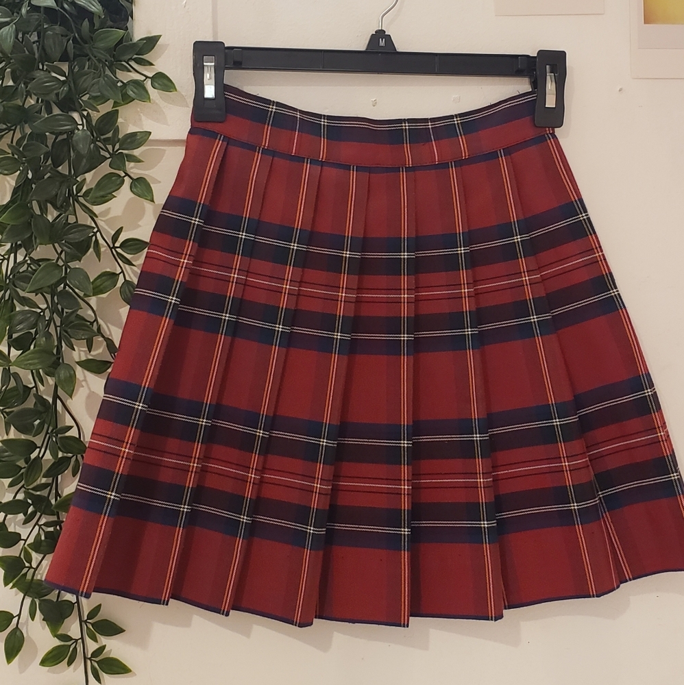 Red striped skirt